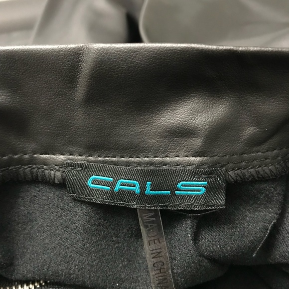 Cals Brand   Faux Leather Skater Skirt - Picture 5 of 6